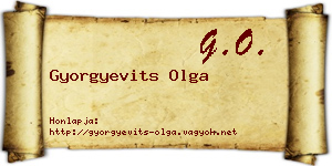 Gyorgyevits Olga névjegykártya